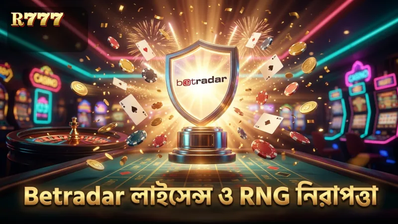 বিশ্লেষণ ও নিরাপত্তা নিশ্চিত করতে Betradar লাইসেন্স ও RNG